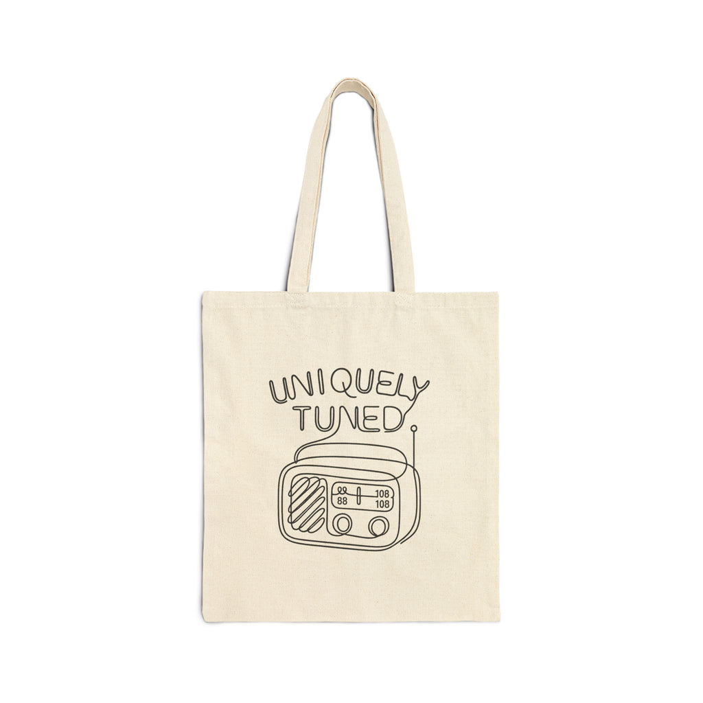 Uniquely Tuned Cotton Canvas Tote Bag | Reusable Shopping Bag, Eco-Friendly Tote, Gift for Music Lovers, Everyday Carryall, Chic Market Bag