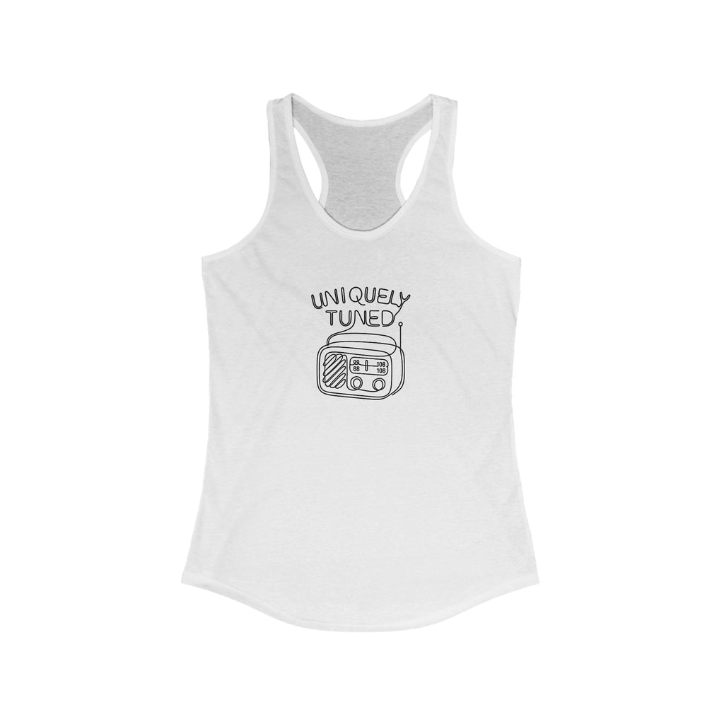 Uniquely Tuned Women's Racerback Tank - Perfect for Music Lovers, Festivals, Summer Days, Casual Outings, and Gifts